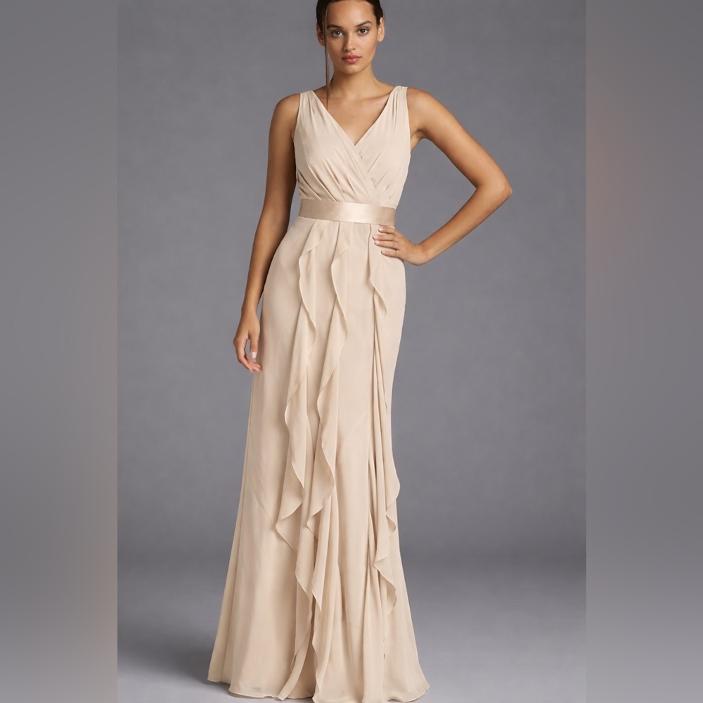 Vera Wang White VW360189 Bridesmaid Cocktail Dress Champagne 2